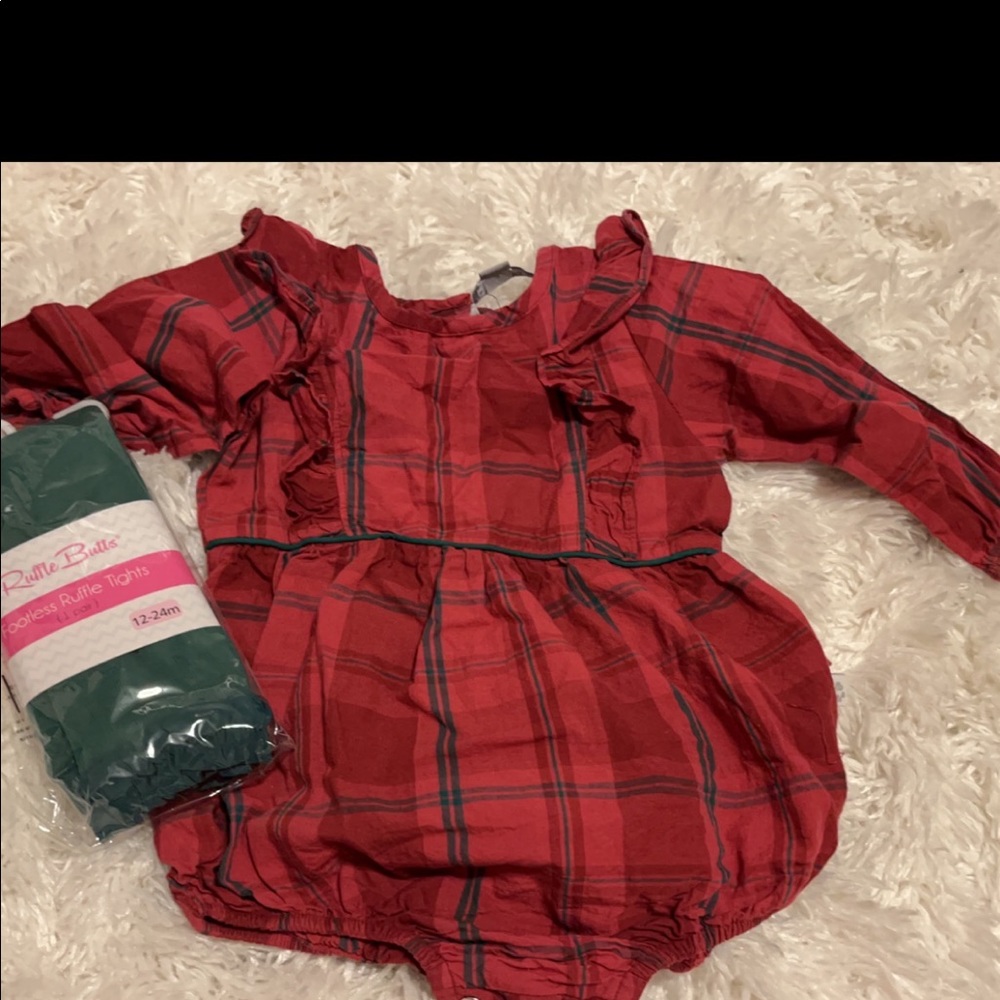 Ruffle Butts Infant Christmas Outfit